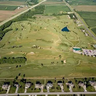 an aerial view of the course