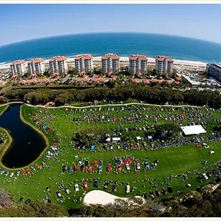 Aerial shot of the golf course as it host the 2007 Amelia Island Concord d&apos;Elegance.(photo from AmeliaConcours.org website)