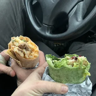 The fat boy and the chicken wrap
