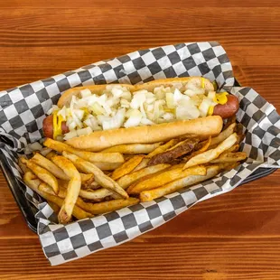 All Beef 1/4# Hot Dog with Fresh cut Fries