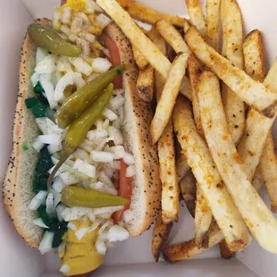 Chicago Dog and Fresh Cut Fries