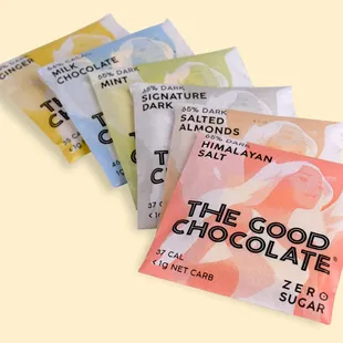 Our 6 zero sugar flavors