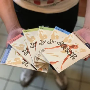 The various flavors of sugar-free chocolate. What would you choose?