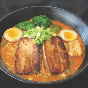 Spicy Mala Ramen with Pork Belly