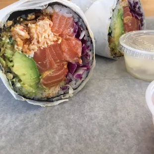 Extra Salmon Crunchy Burrito