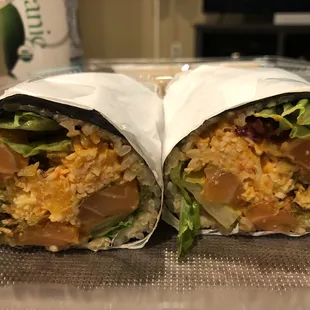 Extra Salmon Spicy Crunch Burrito