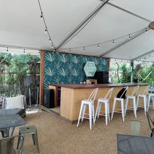 an outdoor bar