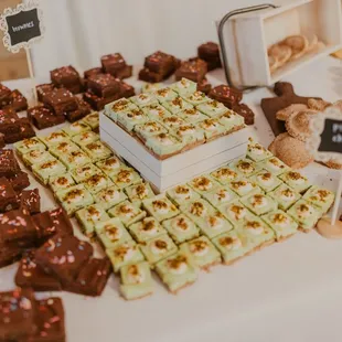 a variety of desserts