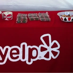 Yelp reppin at the festival