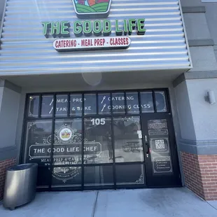 Outside front of business