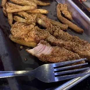 Dry kids chicken strips