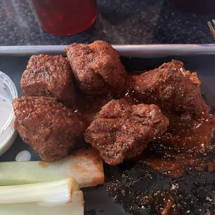 a tray of food