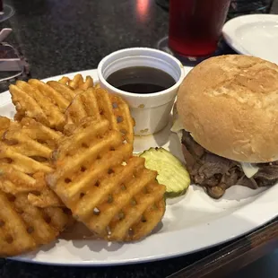 Prime Rib Melt Sandwich. Gluten free