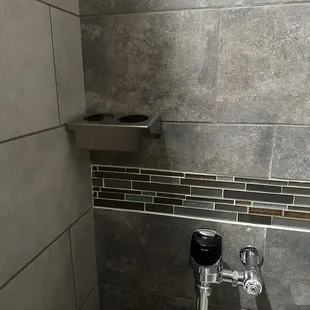 Drink holder in the bathroom.
