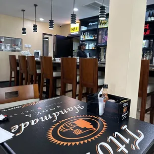 The inside of the space