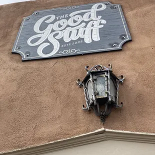 a sign on the side of a building