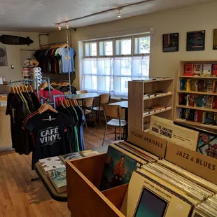 a room full of vinyl records