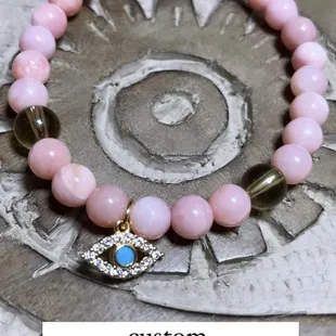 Pink opal bracelet