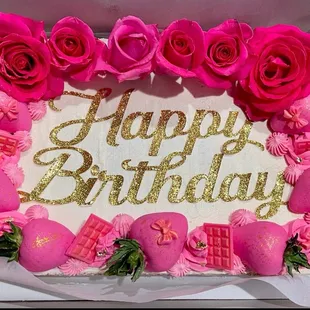 This was a cake for my daughter's 15th birthday it was tres leches cake!