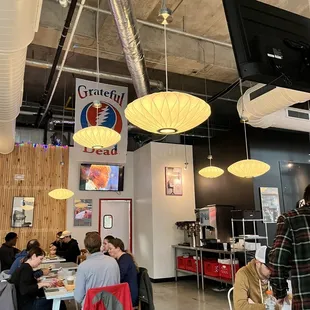 people eating at a restaurant