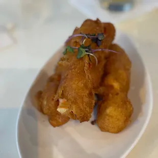 a plate of deep fried food