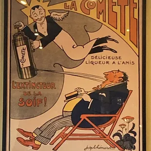 a poster of a man in a chair
