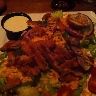 Fried Chicken Finger Salad