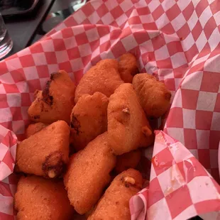 a basket of fried food