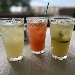 Silver Coin, Strawberry, and Jalapeno Pineapple Margaritas
