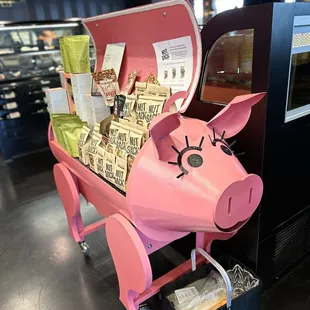 Go check out the pink pig!