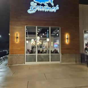 Outside signage.