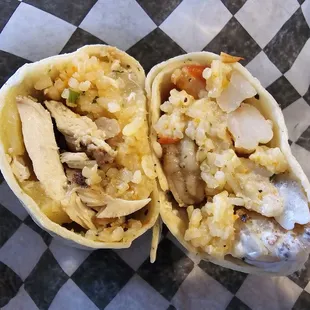 Teriyaki Chicken Wrap (left) | Sesame Grilled Shrimp Wrap