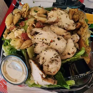 Caesar Salad; Gourmet Gang's salads are massive!