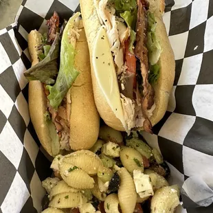 The Club 4.5/5 with Mediterranean pasta salad