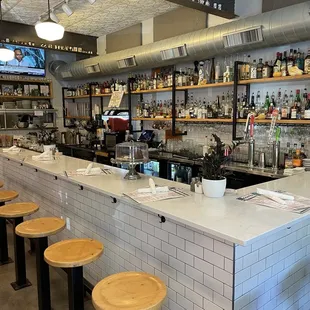 Some of the inside seating