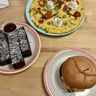 Fromelette. French Toast Sticks. OG Egg Sandwich.