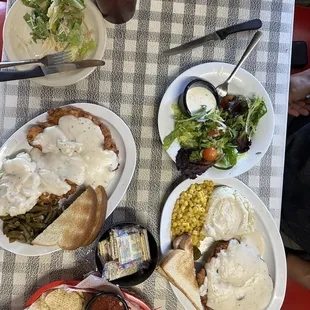 a table full of food