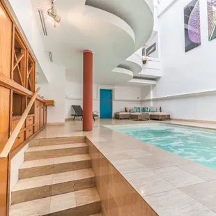 Heated Indoor Pool inside the Atrium