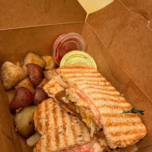 Very awesome and tasty Rueben sandwich!  As well as their pineapple-ginger lemonade  #AlsoVeganFriendly