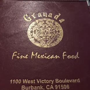 the first mexican food menu