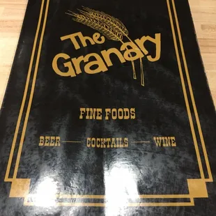 Menu Cover
