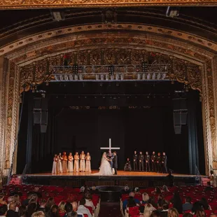 Example of a wedding ceremony at Warnors Theater - Our client then walked across the street to have their recpetion in The Grand Ballroom.