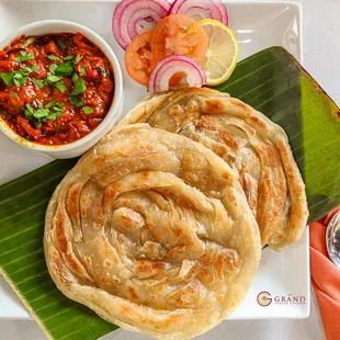 Porotta set with Chicken Curry