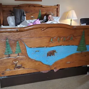 Gorgeous bed in master bedroom