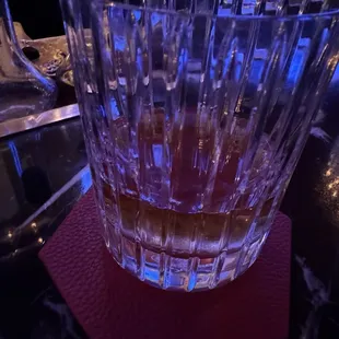 Simplest drink bourbon with single ice cube