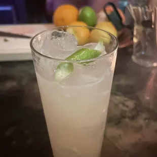 Cornelius Daniel - gin, lime, apricot, velvet falernum, Szechuan pepper syrup and soda - absolutely wonderful!