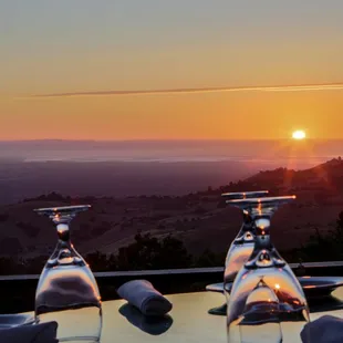 Sunset on our outdoor patio