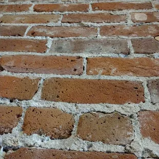 a brick floor