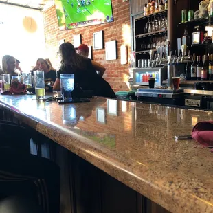 people sitting at the bar