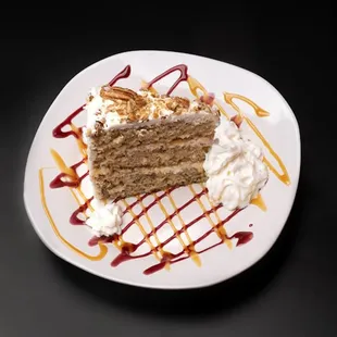 a slice of cake on a plate